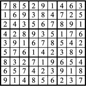 Answers to Previous Sudoku Puzzle