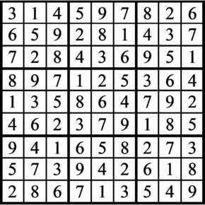 Answers to Previous Sudoku Puzzle