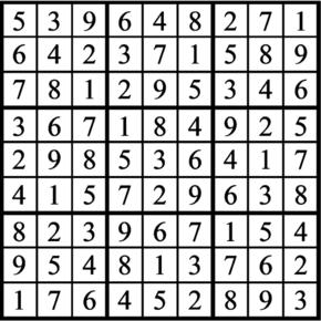 Answers to Previous Sudoku Puzzle