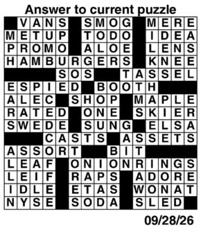 Answers to Previous Crossword
