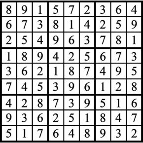Answers to Previous Sudoku Puzzle