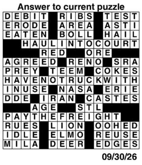 Answers to Previous Crossword