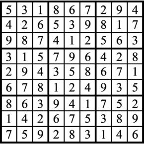 Answers to Previous Sudoku Puzzle