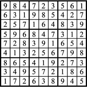 Answers to Previous Sudoku Puzzle