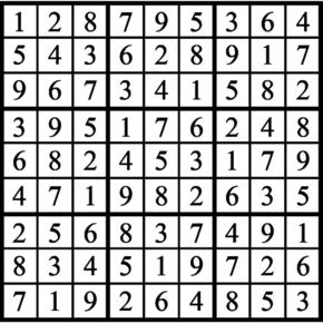 Answers to Previous Sudoku Puzzle