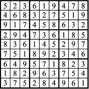 Answers to Previous Sudoku Puzzle