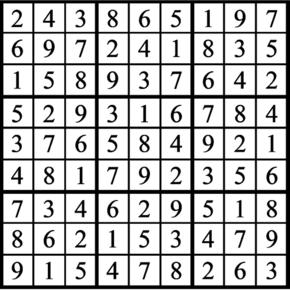 Answers to Previous Sudoku Puzzle