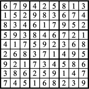 Answers to Previous Sudoku Puzzle