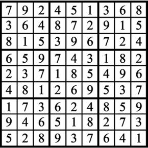 Answers to Previous Sudoku Puzzle