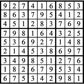 Answers to Previous Sudoku Puzzle