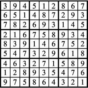 Answers to Previous Sudoku Puzzle