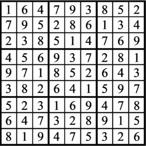 Answers to Previous Sudoku Puzzle