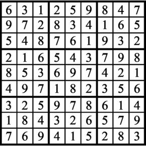Answers to Previous Sudoku Puzzle
