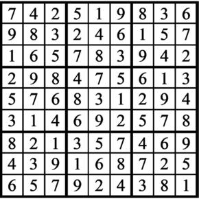 Answers to Previous Sudoku Puzzle