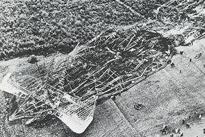 Aerial view of the crash site