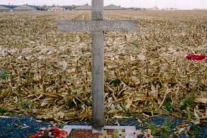 A cross at the site of the Christmas Truce