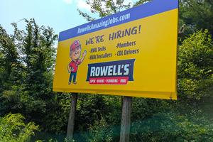 This billboard is advertising jobs that artificial intelligence will not devour. Is your job vulnerable? (Tim Carter/Tribune Content Agency/TNS)