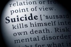 Definition of suicide. Dreamstime/TCA