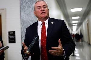 WASHINGTON, DC - JULY 24: House Oversight Committee Chairman Rep. James Comer (R-KY) speaks to the media on his Committee's investigation into former President Joe Biden’s cognitive state, in the Rayburn House Office Building on July 24, 2025 in Washington, DC. The Committee interviewed White House chief of staff under President Biden Ron Klain on Biden's cognitive state and his use of the autopen.  (Photo by Kevin Dietsch/Getty Images)