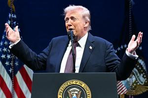 US President Donald Trump speaks during a meeting on religious liberty in education at the Museum of the Bible in Washington, DC, on September 8, 2025. (Photo by SAUL LOEB / AFP) (Photo by SAUL LOEB/AFP via Getty Images)