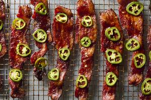 Sweet and smoky candied bacon fit for a cowboy. (Alex Lepe/TCA)