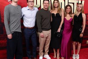 Bang Showbiz / Mark Wahlberg and his family at Play Dirty world premiere in New York.