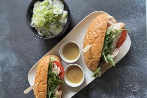 The tasty medium for dipping definitely sets this sandwich apart from others. (JeanMarie Brownson/TCA)