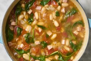 Whether you’re feeling nostalgic or just want a really good meal, ham and bean soup is great any time. (Alex Lepe/TCA)