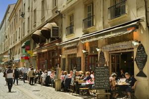 Cafe Street, Lyon, France. Dreamstime/TCA