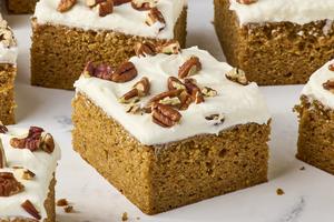 When cooked and added to a cake batter, sweet potatoes lend structure and moisture, and make for a delicious not-too-sweet treat. (Alex Lepe/TCA)