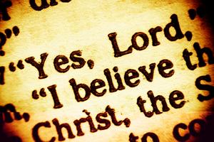 Confession of faith.