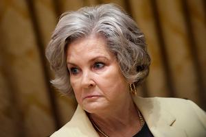 WASHINGTON, DC - OCTOBER 14: White House Chief of Staff Susie Wiles looks on during a meeting with U.S. President Donald Trump and President of Argentina Javier Milei in the Cabinet Room at the White House on October 14, 2025 in Washington, DC. Trump is hosting Milei for a working lunch days after the U.S. Treasury finalized a $20 billion currency swap framework with Argentina in an effort to help stabilize its economy. (Photo by Kevin Dietsch/Getty Images)