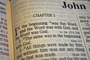 John Chapter One. First verse in the Book of John. Dreamstime/TCA