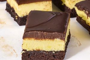 This is a great spin on Boston cream pie for chocolate lovers, and it starts with boxed brownie mix. (Alex Lepe/TCA). Alex Lepe /TCA