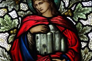 A photo of King Solomon in stained glass. Dreamstime/TCA