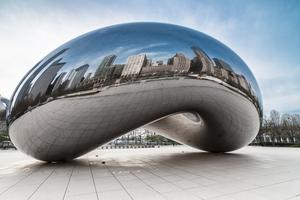 The Cloud Gate (aka The Bean) Millennium Park, Chicago. Dreamstime/TCA