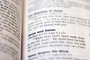 Bible verse on Jesus and Satan. Dreamstime/TCA
