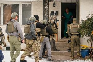 Teyana Gibson Brown, wife of Liberian immigrant Garrison Gibson, reacts after a federal immigration officer arrested her husband in a warrantless raid in Minneapolis, Jan. 11, 2026, in what a judge later ruled was a violation of Gibson's Fourth Amendment rights.  AP Photo/John Locher