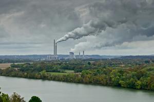 Two coal-fired power plants near Cheshire, Ohio, are known for their air pollution. Halbergman/E+ via Getty Images