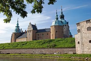 With its stout watchtowers, park-like ramparts, and creaky, drafty interior, the moated Kalmar Castle is the main attraction in the Old World town of Kalmar. (Dominic Arizona Bonuccelli, Rick Steves' Europe)