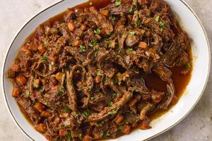 This dish has the most amazing red wine-tomato sauce. (Alex Lepe/TCA)