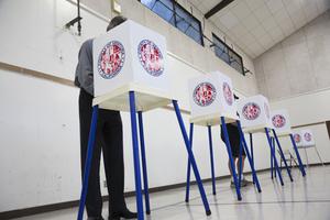 Voters in voting booths. Dreamstime/TCA