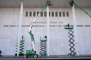 Donald Trump's name has been added to the Kennedy Center, but the institution's name change is not yet official. AP Photo/Jacquelyn Martin
