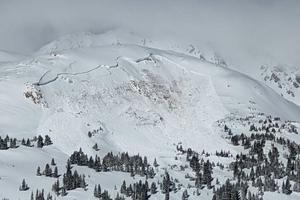 An avalanche takes down the side of a mountain near Winter Park, Colo., in 2021.
              Colorado Avalanche Information Center via AP