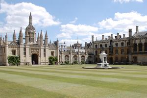 Cambridge hosts 31 colleges, all with the same layout: green, monastic-type courtyards surrounded by chapels, libraries, and housing. (Cameron Hewitt, Rick Steves' Europe)