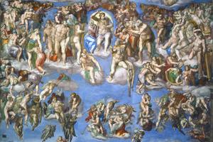 Michelangelo's 16th-century fresco 'The Last Judgment.'  Sistine Chapel collection via Wikimedia Commons