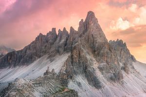 Mountain ridge view of Tre Cime di Lavaredo, South Tirol, Dolomites Italian Alps. Dreamstime/TCA