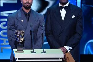 Bang Showbiz / The slur was heard while Michael B Jordan and Delroy Lindo were on stage.