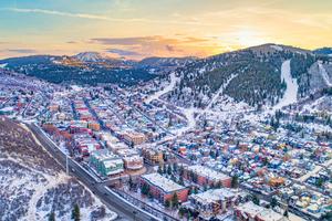 Downtown Park City, Utah, USA Drone Skyline Aerial. Dreamstime/TCA
