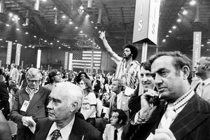 The Rev. Jesse Jackson yells to the chairman to get attention for a demand to get a 2/3rd vote during the 1972 Democratic Convention in Miami Beach, Florida, on July 10, 1972. Jackson and his group managed to prevent delegates controlled by Mayor Richard J. Daley from being seated. Although Jackson knew when and how to defy power, he also knew how to cajole the powerful to make room at the table for the excluded. (Dave Nystrom/Chicago Tribune/TNS)